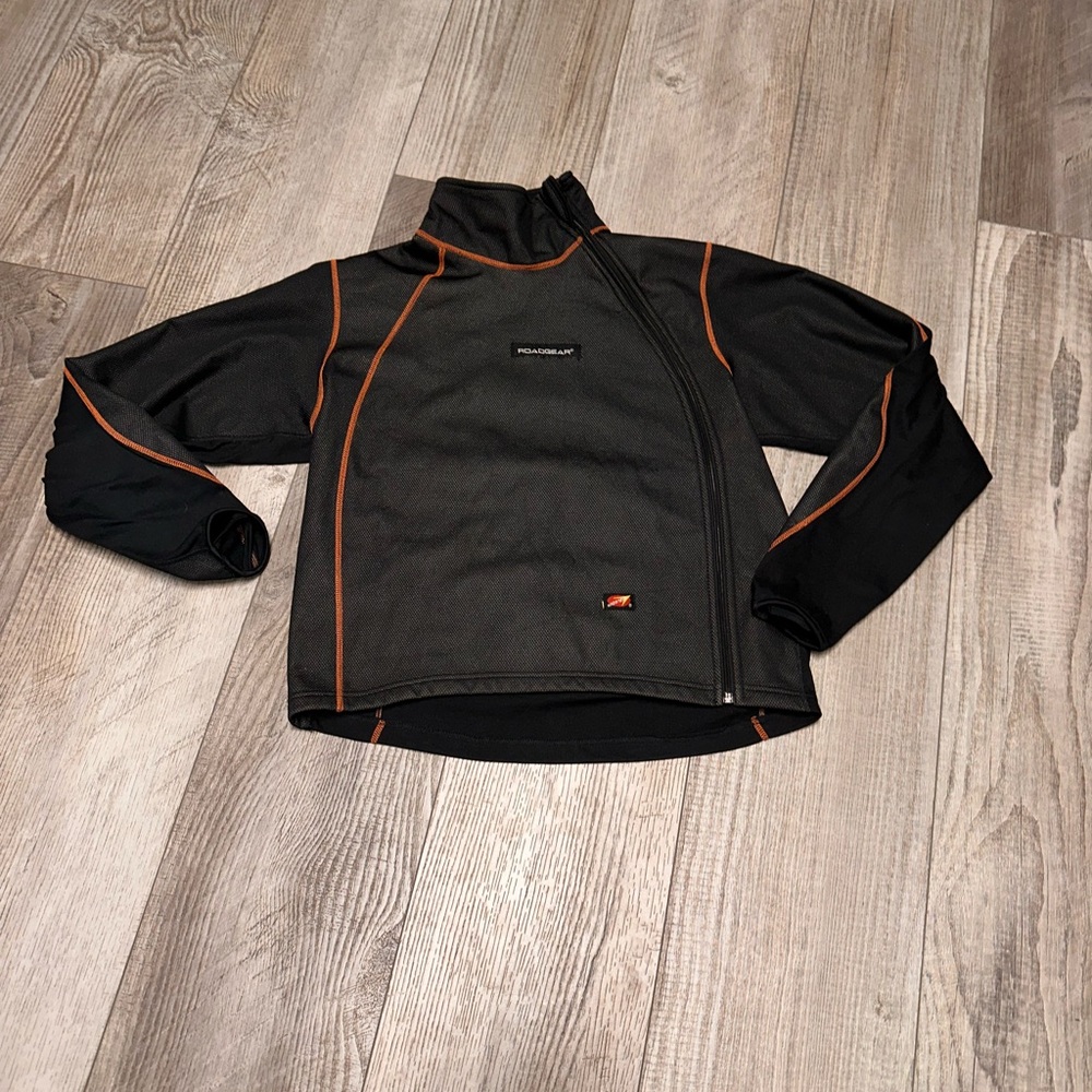 Roadgear Windster asymmetric black biker street racing Moto jacket S